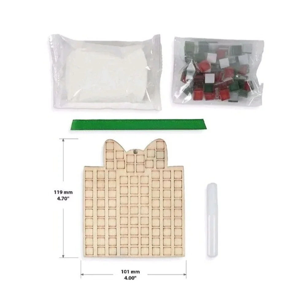 Mosaic Ornament Make Your Own Kit Tiles Clay 96 Pieces Crafters Lot of 2 NEW